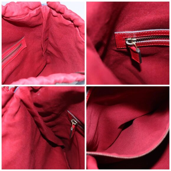 GUCCI Backpack Canvas Red Navy 473872 Auth - Picture 15 of 16